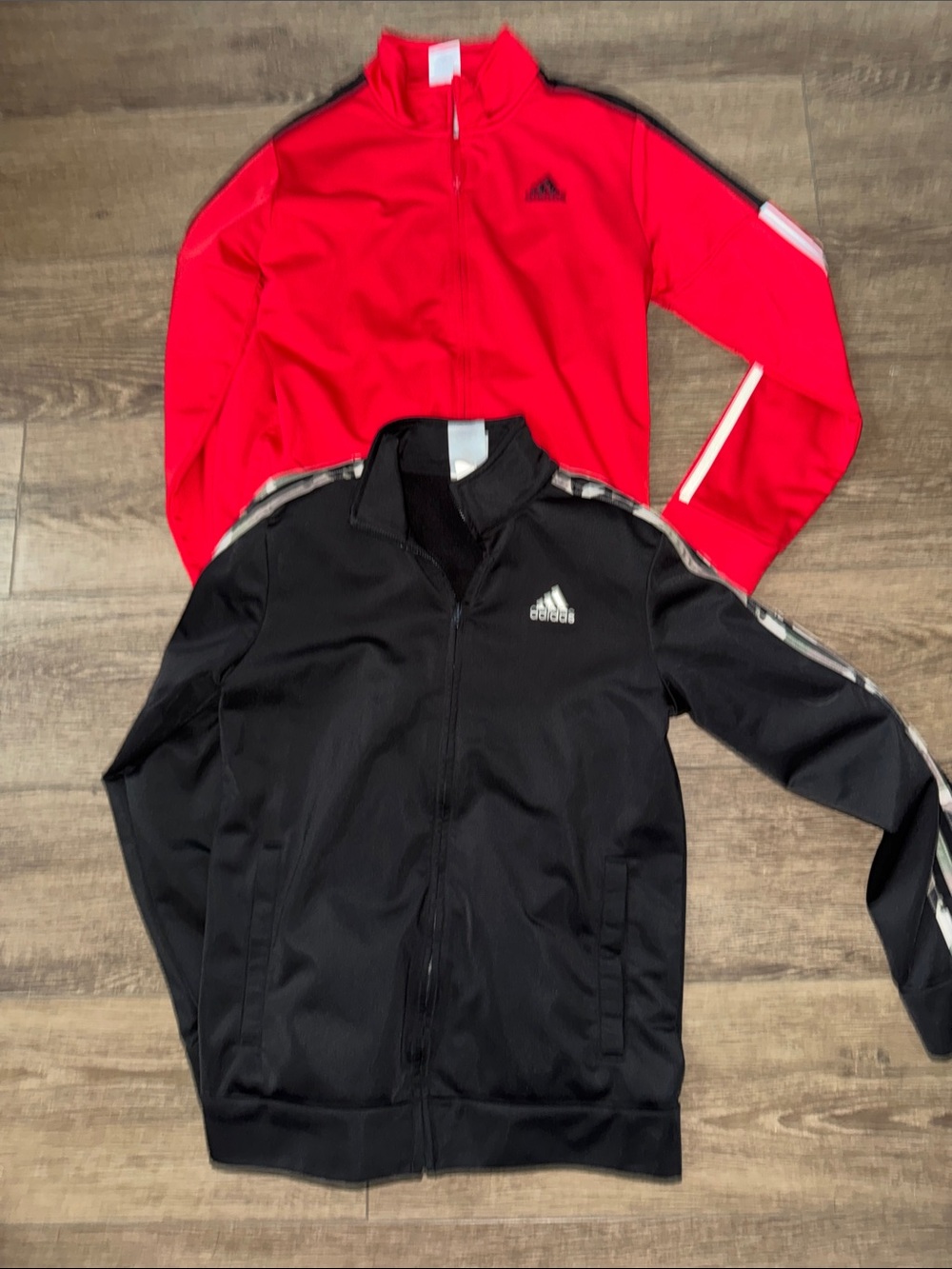 adidas Men’s Lightweight Track Jackets in Red and Black